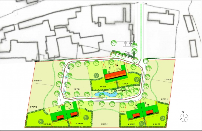 Construction de 6 logements individuels BBC  Dommartin-le-Franc